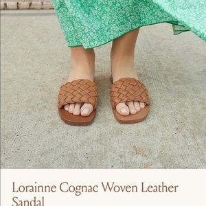 Loeffler Randall Loraine Cognac Woven Leather sandal